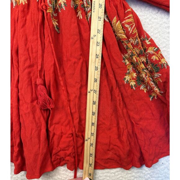 Free People Pretty‎ Pineapple Dress Wide Sleeve Kimono Cover Up Womens Size XS - Picture 7 of 8